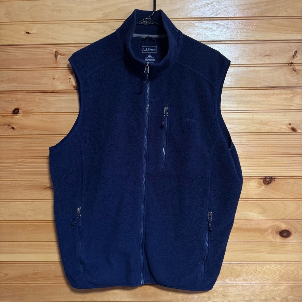 L.L. Bean Men's Dark Blue Fleece Vest XL